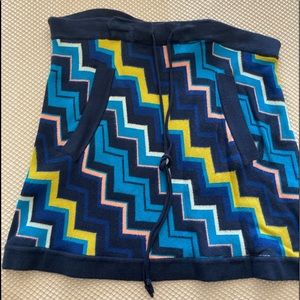 Missoni for Target Blue Knit Mini Skirt. Size Medium